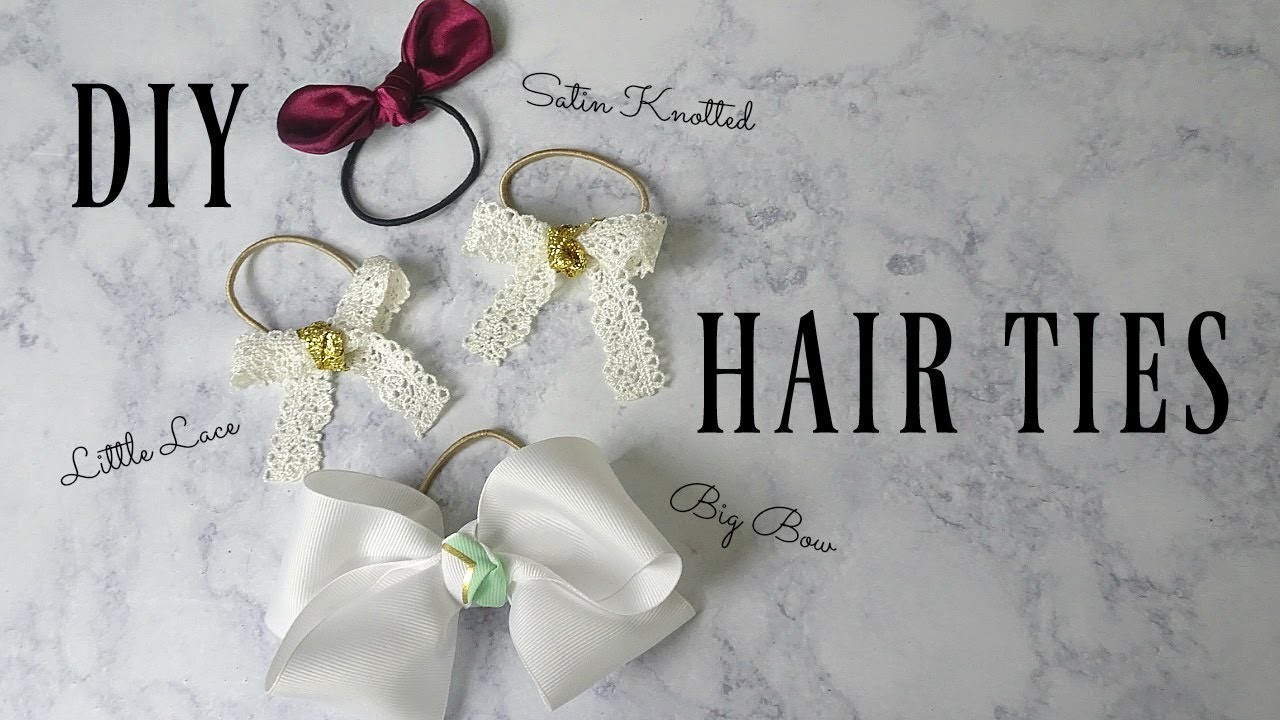 Fabric Diy Bow Hair Ties Three Different Styles Diy Bow Hair