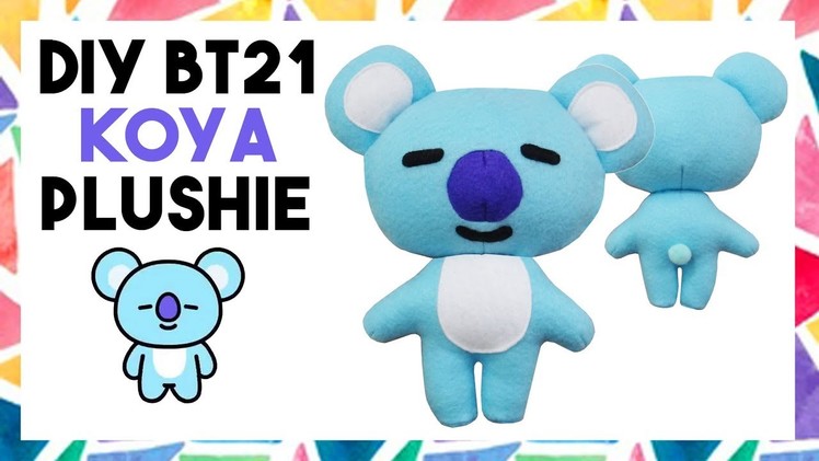 DIY BT21 KOYA PLUSHIE! (FREE TEMPLATE) [CREATIVE WEDNESDAY]