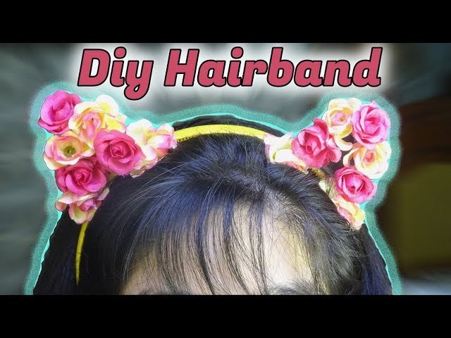 DIY Cat Ears Headband at Home ||Homemade  Flower Hairband || Arushi Pahwa