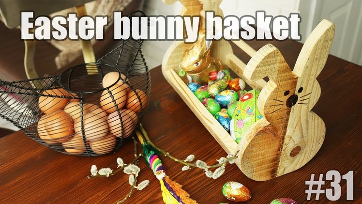 DIY Easter basket in a shape of Easter bunny