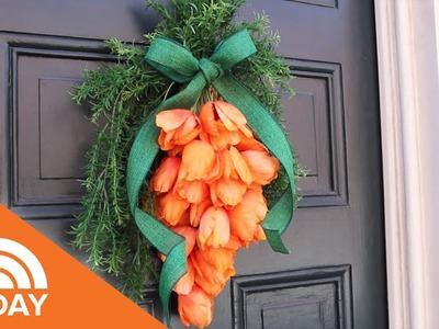 DIY Easter Decoration: Carrot-Shaped Wreath For Your Door | TODAY