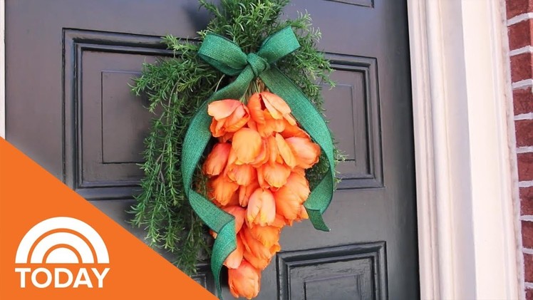 DIY Easter Decoration: Carrot-Shaped Wreath For Your Door | TODAY