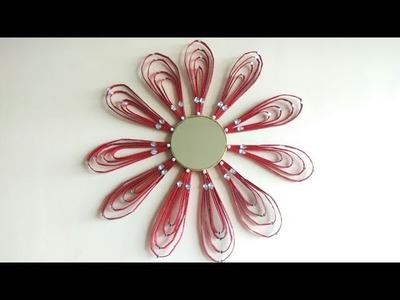 DIY | Flower Wall Mirror | Wall Hanging | Best Out of Waste