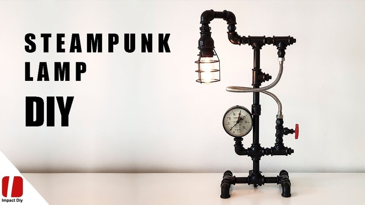 DIY Industrial Black Pipe Lamp With Touch Switch