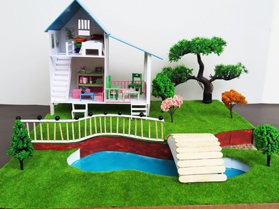 DIY Miniature Doll House With Beautiful Fairy Garden  -  Crafts For Kids