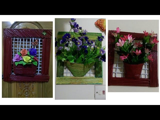 Diy Newspaper Crafts Wall Frame Vase