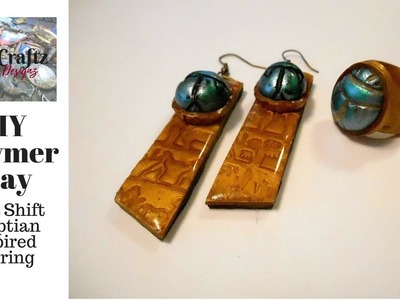 DIY Polymer Clay Egyptian Inspired Mica Shift Earrings