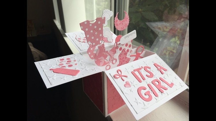 DIY Pop up Box Card | Card in a Box | Handmade | Baby Shower card