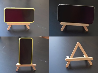 DIY POPSICLE STICK MOBILE HOLDER | Popsicle stick crafts | phone stand