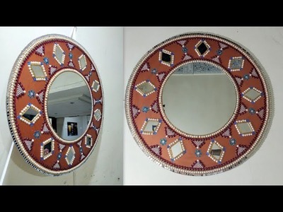 DIY Quick and easy mirror decoration|| crafts villa