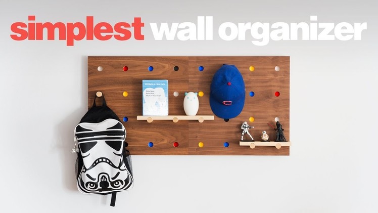 DIY Simplest Wall Organizer - Peg Wall - Woodworking