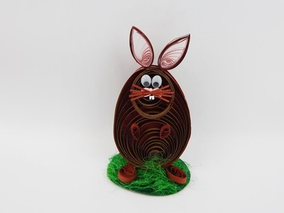Easter decoration Easter bunny DIY papercraft quilling Osterhase