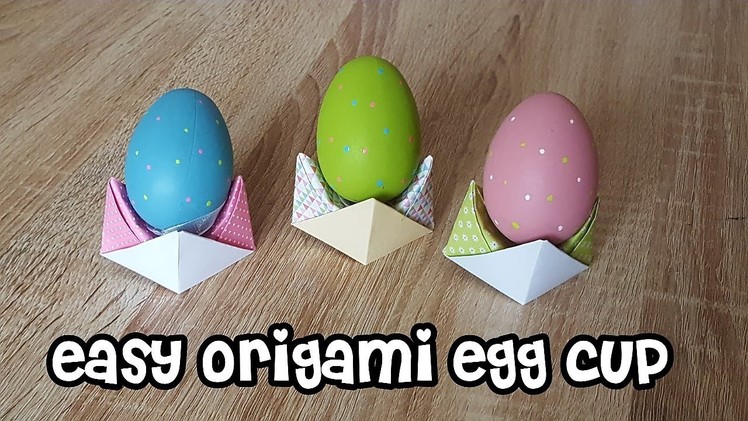 Einfache Origami-Eierbecher. Easy Origami Egg Cup