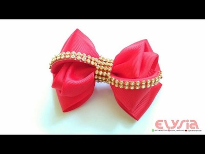 Elegant Kanzashi Ribbon Bow | DIY by Elysia Handmade