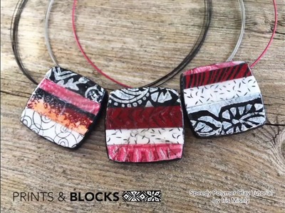FREE Polymer Clay Tutorial - Carved Wooden Printing Blocks Polymer Clay Jewelry