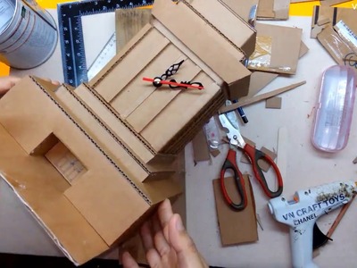 How to make a DIY wall clock  from Cardboard