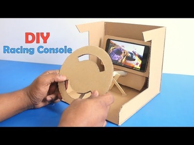 How to Make Car Racing Console from Cardboard ! DIY Car Racing Desktop Game at Home !