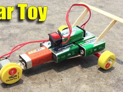 How to Make Mini Car Toy From Old Battery DIY at Home - Life Hacks