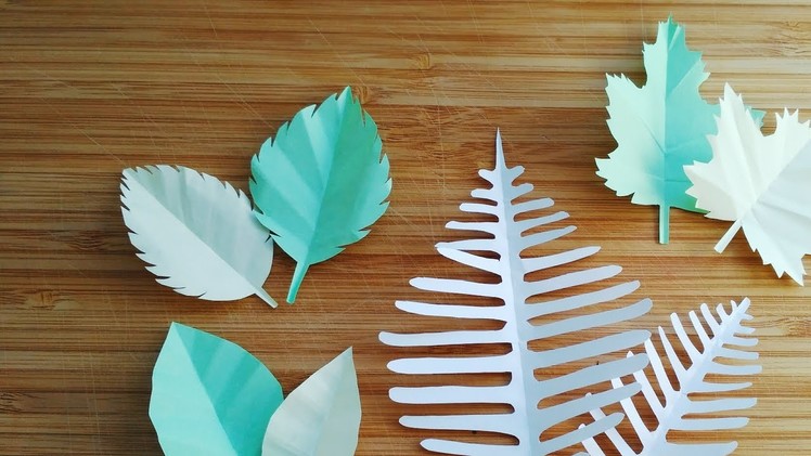How to make paper leaf | Maple Leaf | Fern leaf |  Rose leaf | Origami