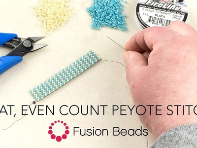 Learn the Basics of Flat, Even Count Peyote Stitch by Fusion Beads