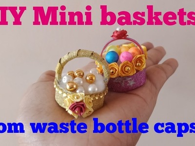 Make easy and cute mini fairy basket | DIY mini dollhouse baskets | Easter basket showpiece