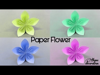 Origami paper flower - সুন্দর কাগজের ফুল-  kagojer ful