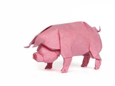 Origami pig by Ronald Koh