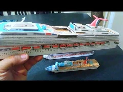 Paper craft Carnival cruise ships
