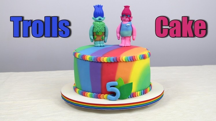 Rainbow Trolls Cake