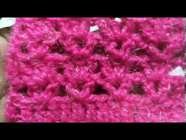 524 - How to knit Crochet Woolen Shawl.Muffler.Stole.Baby blanket (Hindi.Urdu) 28.9.17