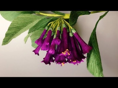 ABC TV | How To Make Iochroma Cyaneum Paper Flower From Crepe Paper - Craft Tutorial