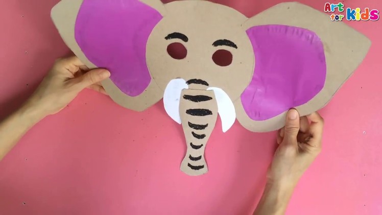 Animals mask for kids | How to make a elephant mask | How to draw halloween | Art for kids