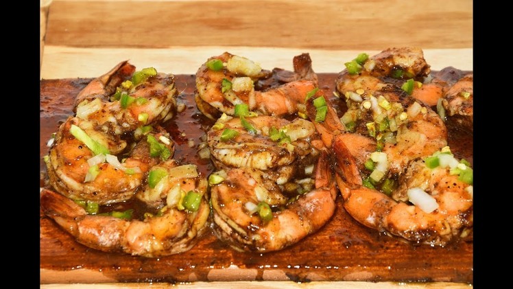 Caribbean Jerk Grilled Shrimp - How To Grill Shrimp On A Cedar Plank