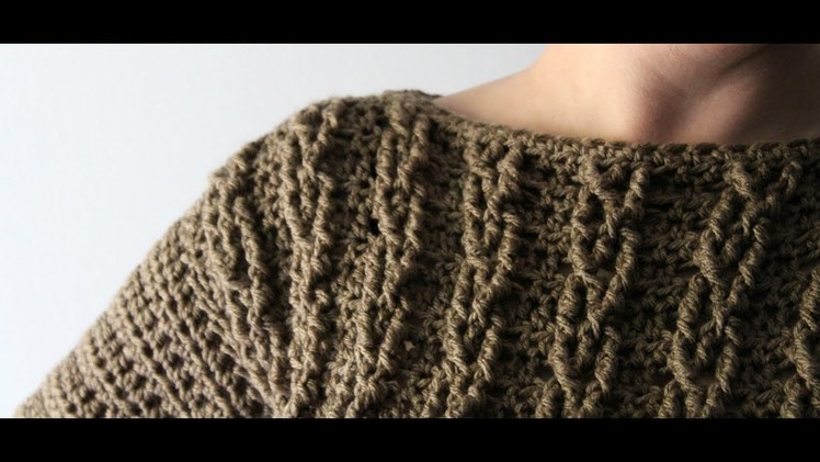Crochet Cable Sweater by YarnHookNeedles | crochet cables | crochet sweater