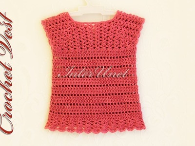 Crochet vest for a girl – tunic top crochet pattern