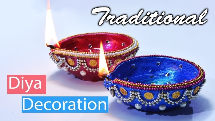Diwali Special | How to decorate traditional Diya At home | Diwali Decoration