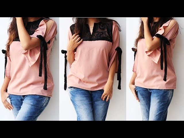 DIY Designer Top With Stylish Sleeves Pattern Cutting And Stitching Tutorial