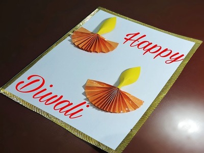 DIY Diwali Greeting Card | Diya Greeting card | How to make hand made greeting card