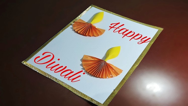 DIY Diwali Greeting Card | Diya Greeting card | How to make hand made greeting card