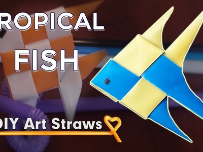 DIY How to make a straw Fish (cute) - Make a fish out of drinking straws #DIY Art Straws