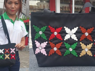 DIY, How To Make Hand Embroidery Bag | کاردستی، ساختن کیف (دستکول) با گلدوزی