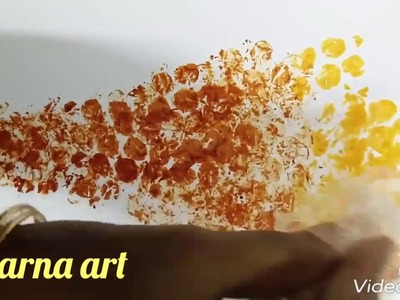 DIY, How to paint Ice cream cone with Bubble wrap, Art and craft