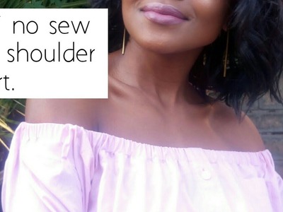 DIY Off shoulder from a shirt. |No sewing | The Terri Winfred.