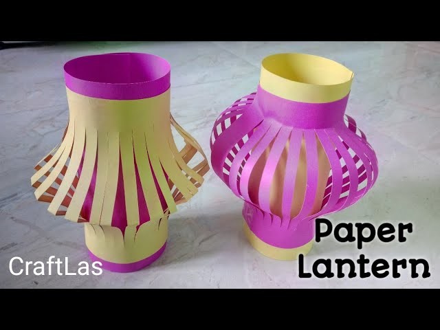 DIY Paper Lantern.Kandil For Diwali | How To | CraftLas