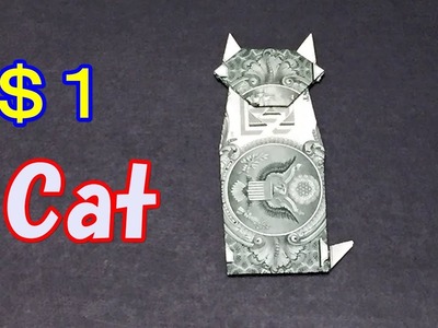 Dollar Bill Origami Cat - Easy Instructions How to Fold a Cat out of Money