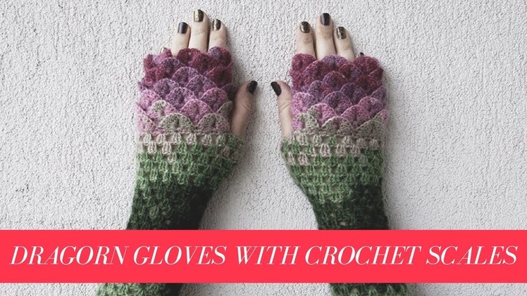 Dragon Crochet Gloves | Crocodile Stitch Finger