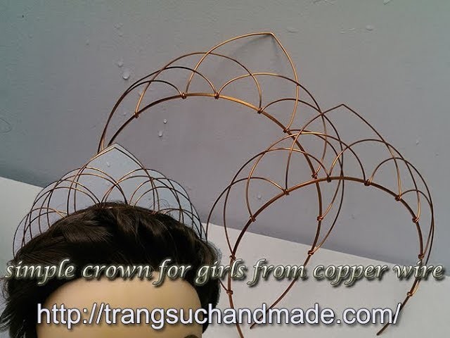 Easy crown - full version ( slow ) - How to make wire jewelry 281