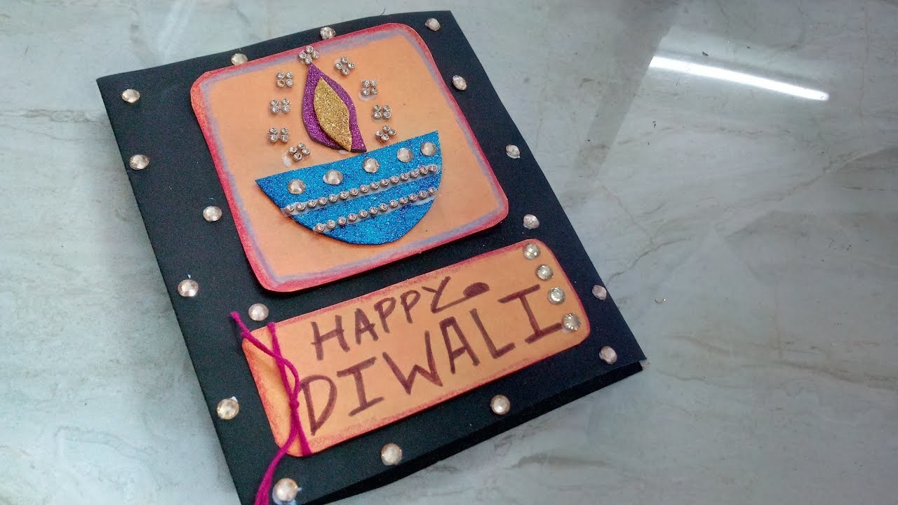 Easy Diwali Greeting Card Making Idea, How To, CraftLas