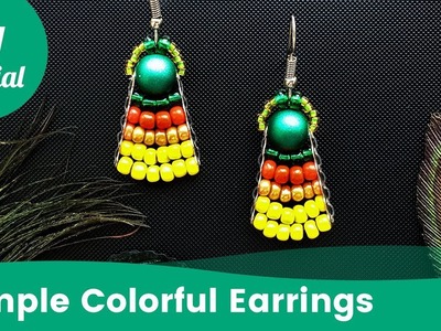 Easy Earrings. How to Make Colourful Handmade Earrings at Home [Eng Subs]