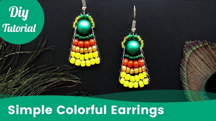 Easy Earrings. How to Make Colourful Handmade Earrings at Home [Eng Subs]
